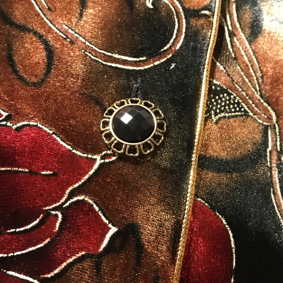 Vintage Velvet Etched Fancy Floral Jacket - Picture 7 of 10